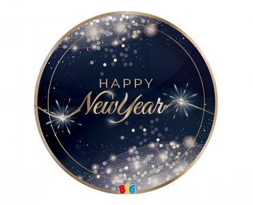 Glamour Happy New Year Large Paper Plates (6pcs)
