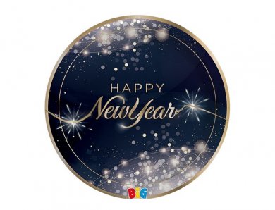 Glamour Happy New Year Small Paper Plates (6pcs)
