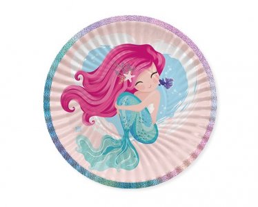 Sweet Mermaid Small Paper Plates (8pcs)