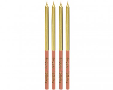 Golden Dusk Happy Birthday Tall Candles (16pcs)