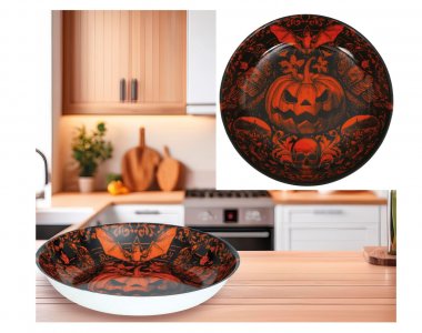 Gothic Pumpkin Reusable Bowl (32cm)
