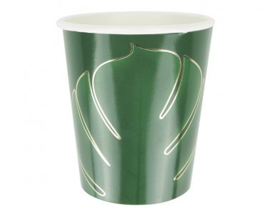 Green Tropical Paper Cups (8pcs)