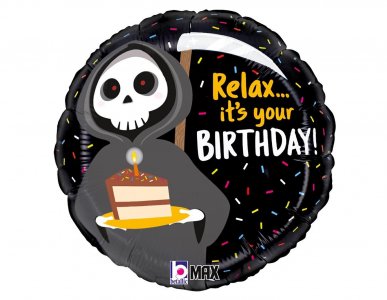 Grim Reaper Birthday Foil Μπαλόνι (45εκ)