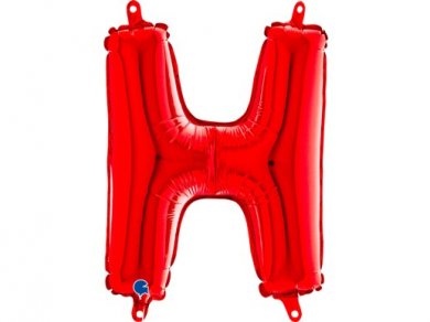 H Letter Balloon Red (35cm)