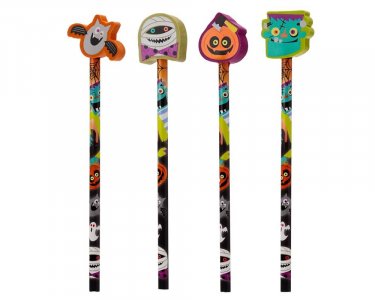 Halloween Pencil with Eraser Topper