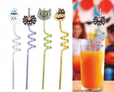 Halloween Reusable Straws (4pcs)