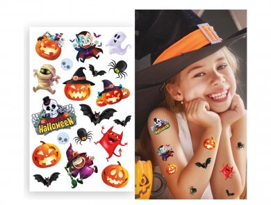 Colorful Halloween Tattoos (19pcs)