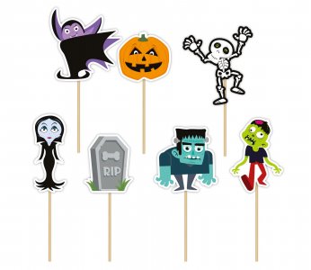 Halloween Monsters Decorative Picks (7pcs)