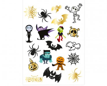 Halloween Monsters Tattoos (19pcs)