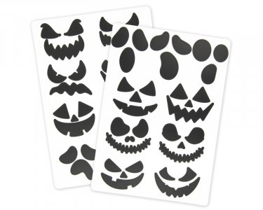 Halloween Creepy Faces Stickers (17pcs)