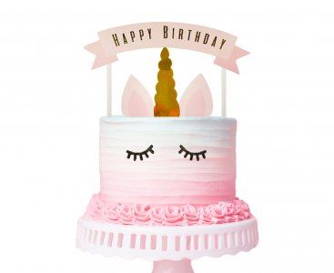 Happy Birthday Unicorn Cake Decoration