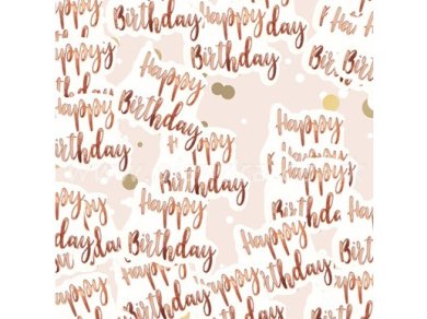 Happy Birthday Rose Gold Confettis (75pcs)