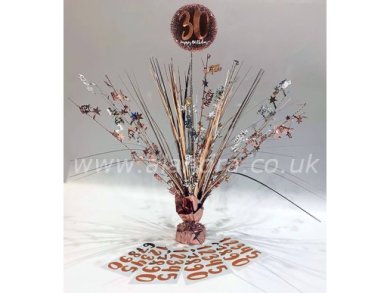 Happy Birthday Rose Gold Table Centerpiece