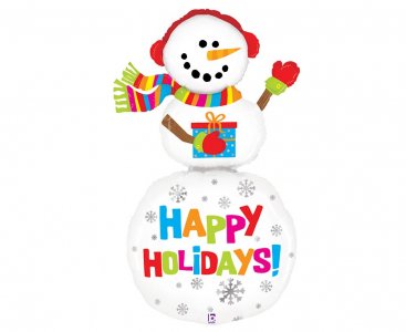 Happy Holidays Snowman Super Shape Balloon (155cm)