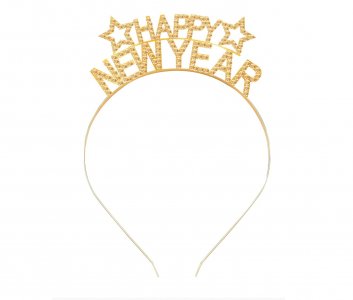 Happy New Year Χρυσή Μεταλλική Στέκα