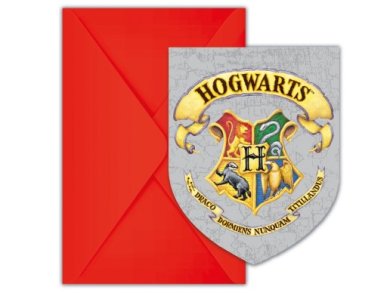 Harry Potter Hogwarts Προσκλήσεις για Πάρτυ (6τμχ)