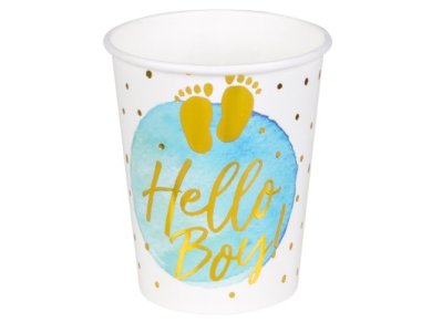 Hello Boy and Little Toes Paper Cups (6pcs)