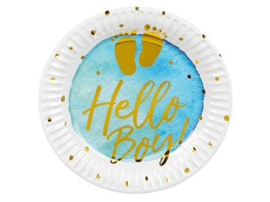 Hello Boy and Little Toes Small Paper Plates (6pcs)