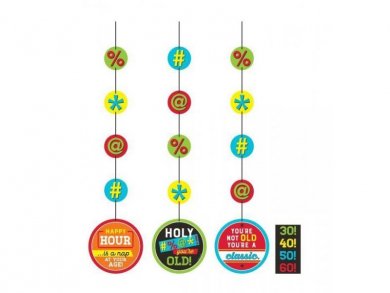 Colorful Holy Bleep Hanging Decorations 3pcs