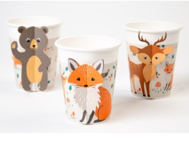 Forest Animals Paper Cups (6pcs)