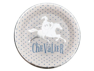 Silver Foiled Knight Large Paper Plates (10pcs)