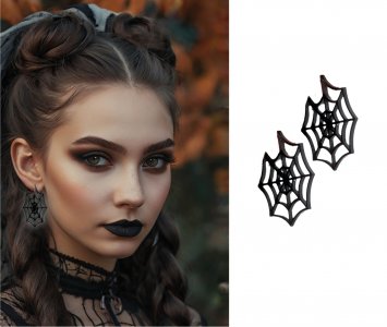 Spider Web Earrings (5cm)