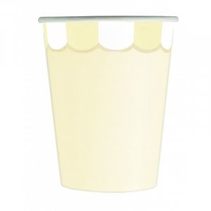 Ivory Pattern Paper Cups (8pcs)