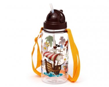 Jolly Rogers Pirate Water Bottle with Strap (450ml)