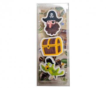 Jolly Rogers Pirate Erasers Set (3pcs)