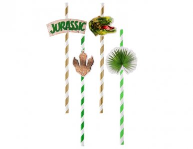 Jurassic Dinosaurs Paper Straws (8pcs)