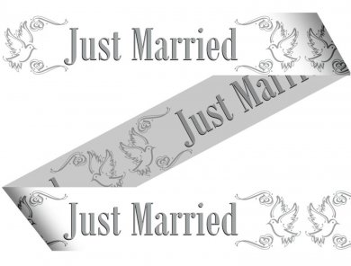 Just Married Decorative Barricade Tape (15m)