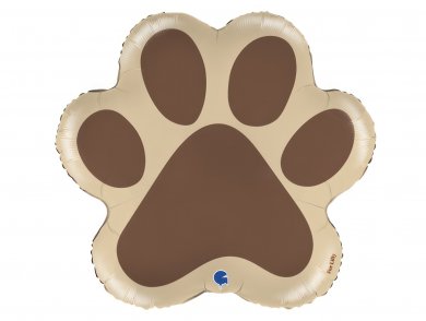 Brown Dog Paw Super Shape Foil Balloon (61cm)