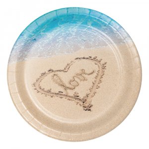 Beach Love Large Paper Plates (8pcs)
