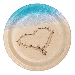 Beach Love Small Paper Plates (8pcs)