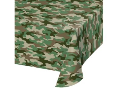 Camouflage Plastic Tablecover (137cm x 274cm)