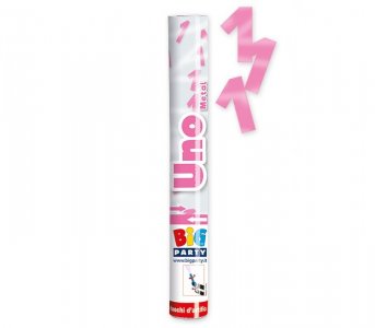 Number 1 Pink Party Confetti Cannon (29cm)