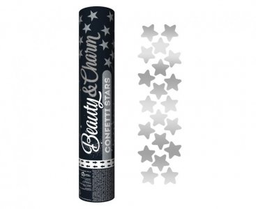 Party Cannon with Silver Stars Confetti (30cm)