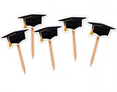 Graduation Hats Decorative Picks (25pcs)