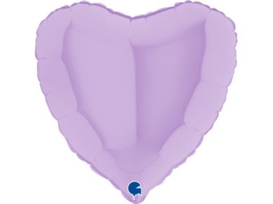 Lilac Heart Shaped Foil Balloon (46cm)