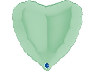 Light Green Heart Shaped Foil Balloon (46cm)