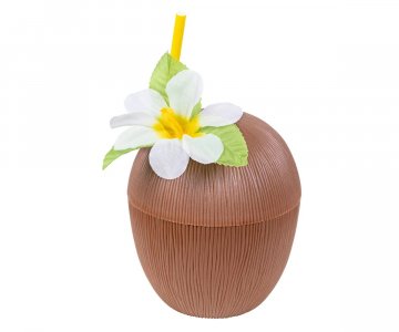Coconut Cup with Straw
