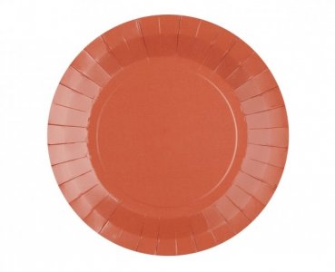 Κεραμιδί Χρώμα Μικρά Χάρτινα Πιάτα (10τμχ)