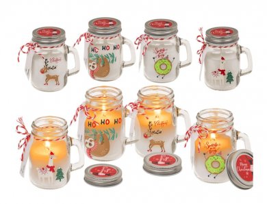 Christmas Candle in Mason Jar (1 piece)