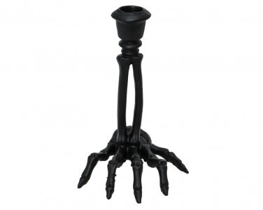 Black Skeleton Hand Candle Stick