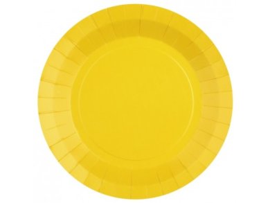 Κίτρινα Μεγάλα Χάρτινα Πιάτα (10τμχ)