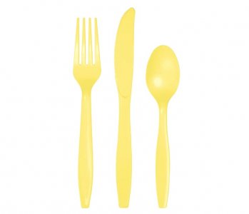 Yellow Cutlery Set (24pcs)