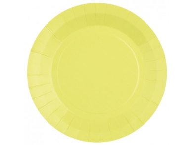 Lemon Yellow Large Paper Plates (10pcs)