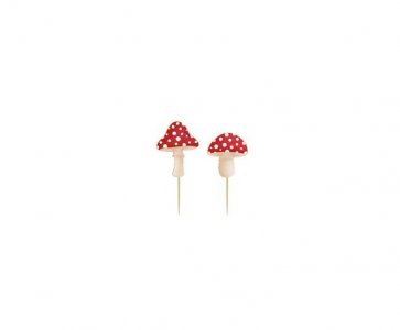 Red Mushrooms Decorative Picks (10pcs)