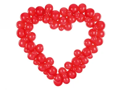 Heart with Red Latex Balloons (160cm)