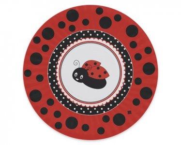 Red Ladybug Large Paper Plates (8pcs)